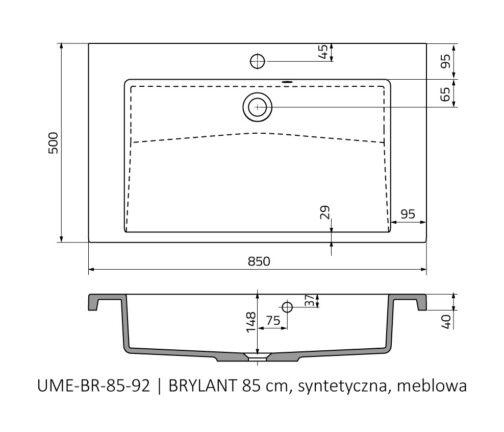 ORISTO BRYLANT UMYWALKA MEBLOWA - obrazek 2