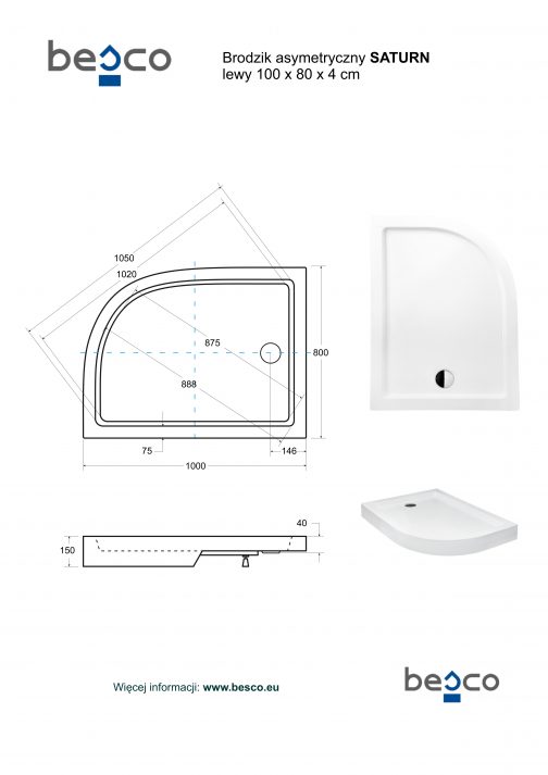 BESCO SATURN BRODZIK ASYMETRYCZNY - obrazek 3