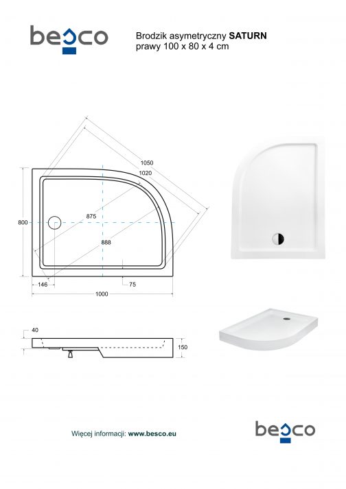 BESCO SATURN BRODZIK ASYMETRYCZNY - obrazek 4