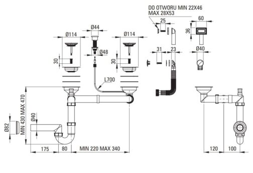 DEANTE MAGNETIC Zlewozmywak granitowy magnetyczny 1.5-komorowy - obrazek 7