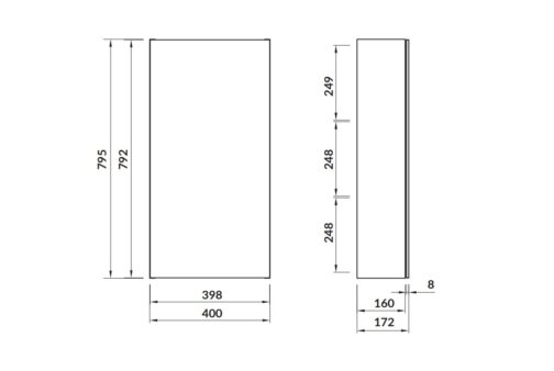 CERSANIT INVERTO SZAFKA MODUŁOWA WISZĄCA INVERTO CALACATTA 40 - obrazek 2